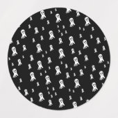 Dark Halloween Ghosts Etiketten (Design 2)