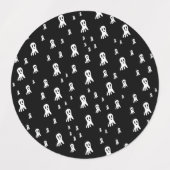 Dark Halloween Ghosts Etiketten (Design 1)