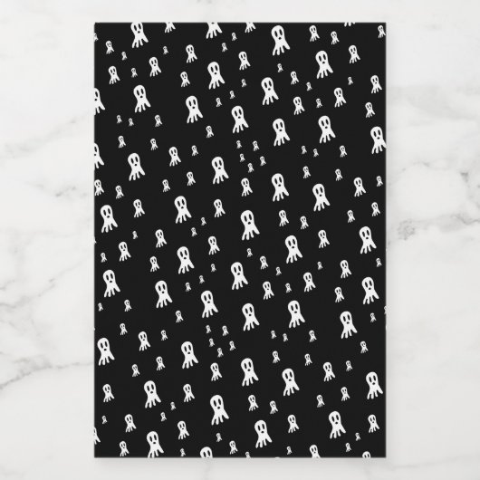 Dark Halloween Ghosts Lebensmitteletikett (Einzelnes Label)