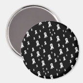 Dark Halloween Ghosts Magnet (Vorderseite/Rückseite)