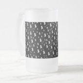 Dark Halloween Ghosts Mattglas Bierglas (Vorderseite Links)