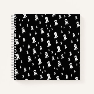Dark Halloween Ghosts Notizblock