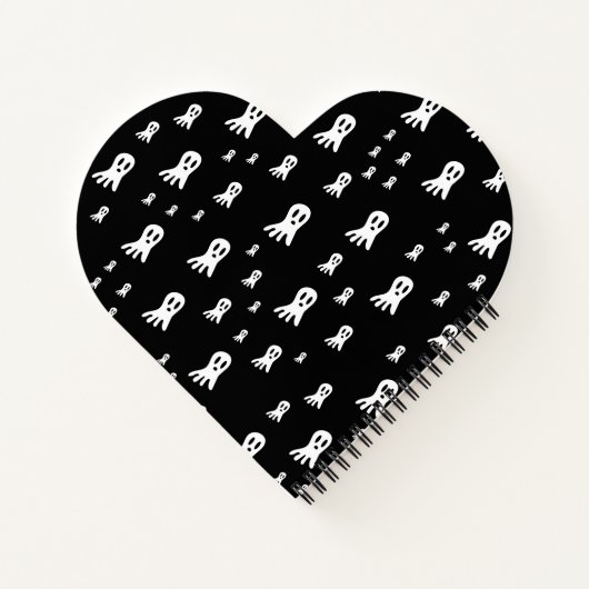 Dark Halloween Ghosts Notizblock (Rückseite)