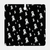 Dark Halloween Ghosts Ornament Aus Metall (Rückseite)
