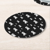 Dark Halloween Ghosts Runder Pappuntersetzer (Angewinkelt)