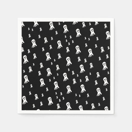 Dark Halloween Ghosts Serviette (Vorderseite)