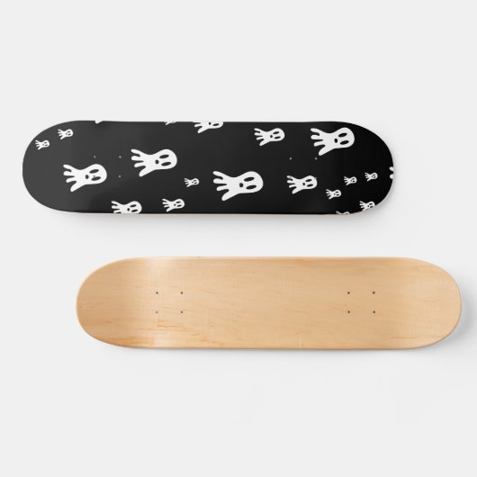 Dark Halloween Ghosts Skateboard (Horizontal)