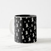 Dark Halloween Ghosts Zweifarbige Tasse (Vorderseite Links)