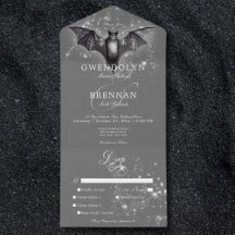 Dark Halloween Glam Bat & Diamonds Dinner