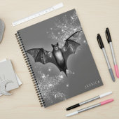 Dark Halloween Glam Bat & Diamonds Wedding Planer
