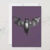 Dark Halloween Glam Floral Lila Bridal Brunch Einladung (Rückseite)