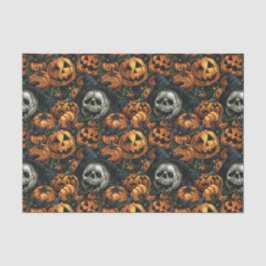 Dark Halloween Pumpkin Seidenpapier