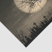 Dark Halloween Raven in Tree Seidenpapier (Ausschnitt)