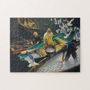 Dark Harbour Fishermen von Newell Convers Wyeth Puzzle