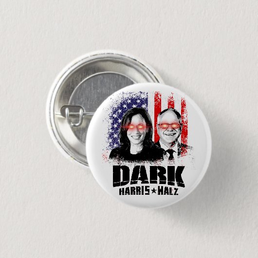 Dark Harris Walz 2024 Button (Vorne & Hinten)