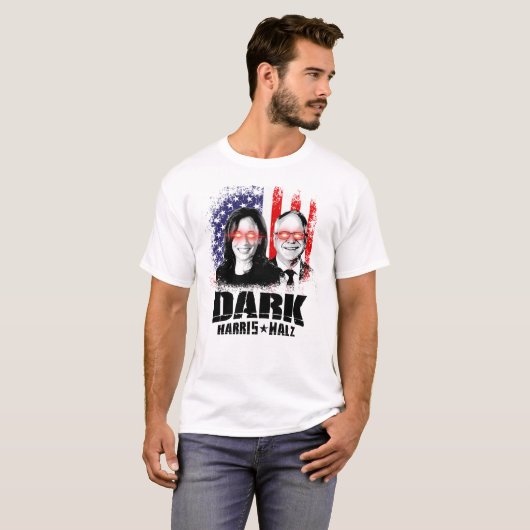 Dark Harris Walz 2024 T-Shirt (Vorne ganz)