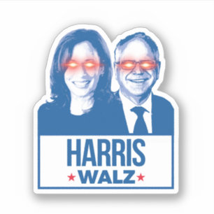 Dark Harris Walz Aufkleber