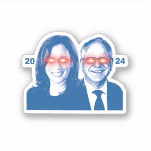 Dark Harris Walz Aufkleber