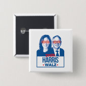 Dark Harris Walz Button (Vorne & Hinten)
