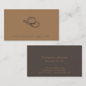 Dark Hat Letterpress-Stil Visitenkarte (Vorne/Hinten)