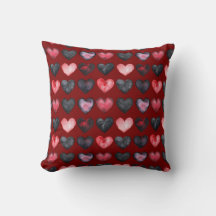 Dark Hearts Throw Kissen