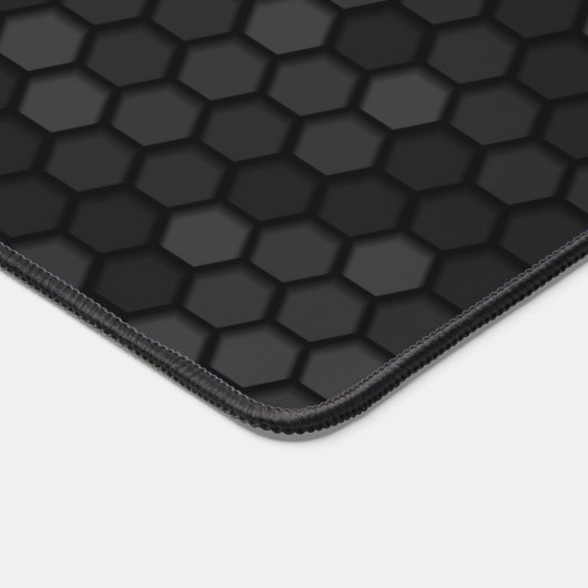 Dark Hexagonal Muster Schreibtischunterlage (Ecke)