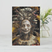 Dark Hexe Halloween Einladung (Stehend Vorderseite)