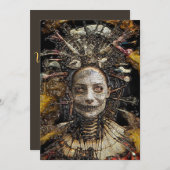 Dark Hexe Halloween Einladung (Vorne/Hinten)