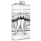 Dark Horror Illustration – Surreal Monster Chest  Flachmann (Rechts)