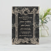 Dark Horror Till Death Do Us Part Wedding Einladung (Stehend Vorderseite)