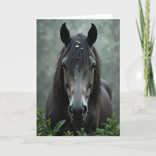 Dark Horse Beauty Portrait Karte