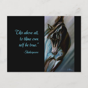 Dark Horse in Aqua - Ausdrucksweise Motion Stallio Postkarte
