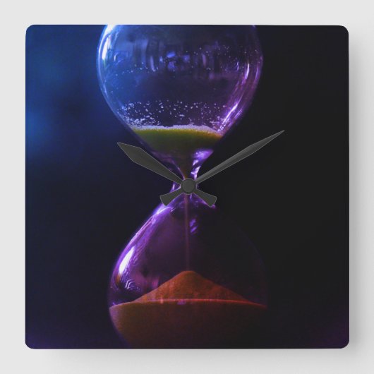 DARK HOURGLASS QUADRATISCHE WANDUHR (Vorderseite)