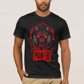 Dark Howl Power | Red Wolf Magic Art T-Shirt (Vorderseite)