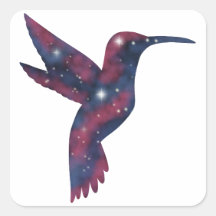 Dark Hummingbird Starscape Sticker