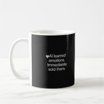 Dark Humor AI Krypto Zitat Minimalistisches Design