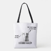 Dark Humor Cat Everyday Nihilism Quote Introvert Tasche (Rückseite)