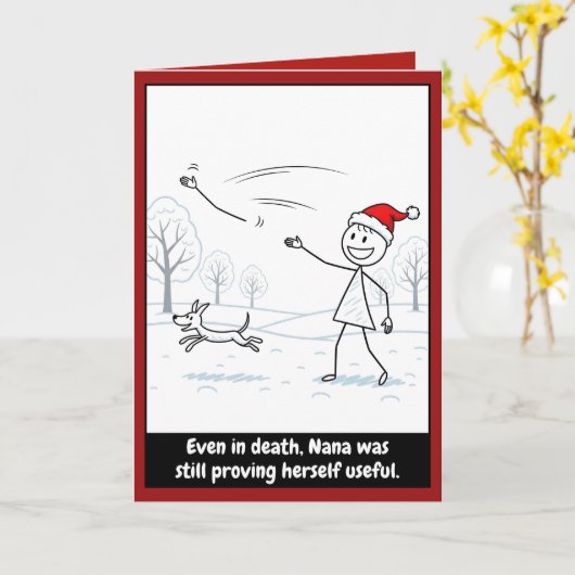 Dark humour Christmas Karte (Gelbe Blume)