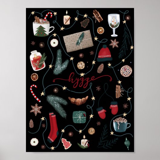 Dark Hygge Weihnachten Poster (Vorne)