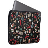 Dark Hygge Weihnachtsmuster Laptopschutzhülle (Vorne Rechts)