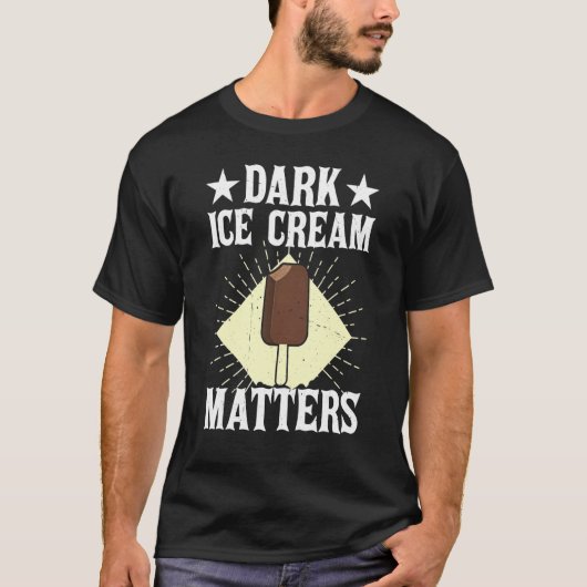 Dark Ice Cream Matters Sorbet Popsicle Mochi T-Shirt (Vorderseite)