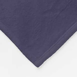 Dark Indigo Tinte Blue Solid Color Print Fleecedecke