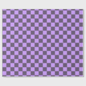 Dark Indigo und Blass Violet Checkerboard Geschenkpapier (Flach)