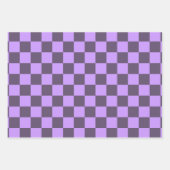 Dark Indigo und Blass Violet Checkerboard Geschenkpapier Set (Vorderseite 2)