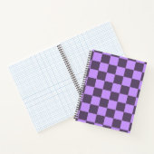 Dark Indigo und Blass Violet Checkerboard Notizblock (Innenseite)