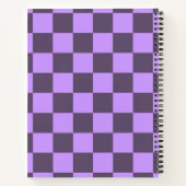 Dark Indigo und Blass Violet Checkerboard Notizblock (Rückseite)