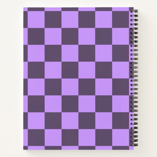 Dark Indigo und Blass Violet Checkerboard Notizblock (Rückseite)