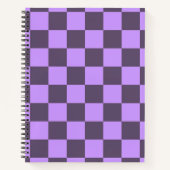 Dark Indigo und Blass Violet Checkerboard Notizblock (Vorderseite)