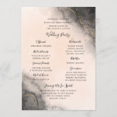 Dark Ink Wedding Program Programm (Rückseite)