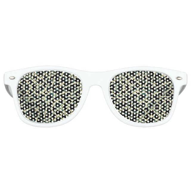 Dark Interlace Motif Mosaik Muster Partybrille (Vorderseite)